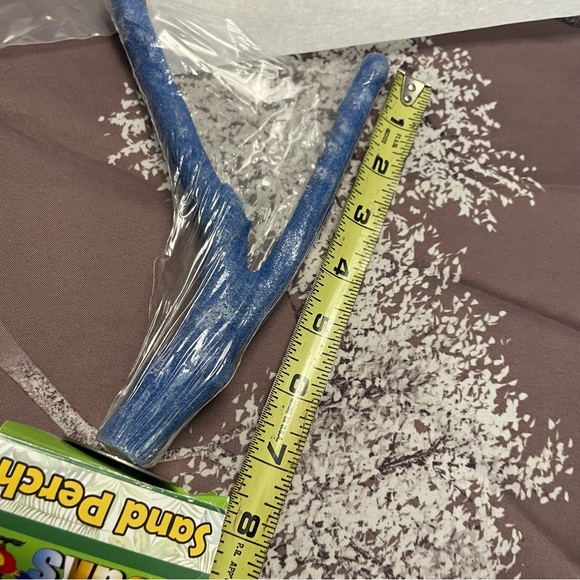 NWT Set of 2 Happy Beaks Blue Sand Perches for Pet Birds - Picture 2 of 7